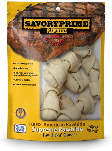 Savory Prime Rawhide Small Bone 4-5\