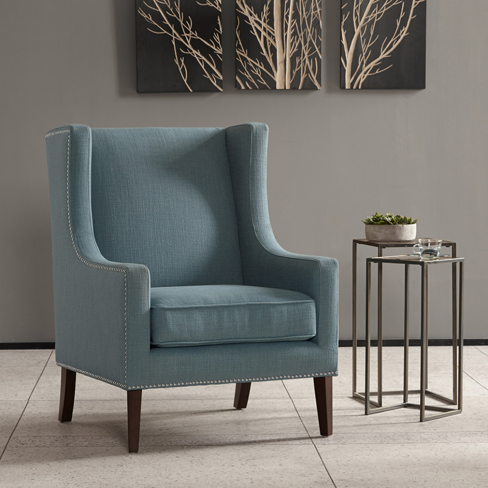 Madison Park Barton Wing Chair   Modern   Armchairs And Accent Chairs   by Olliix  Houzz