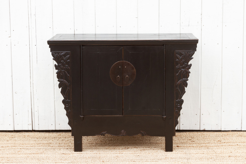 Antique Ming Style Black Cabinet   Asian   Accent Chests And Cabinets   by De cor  Houzz