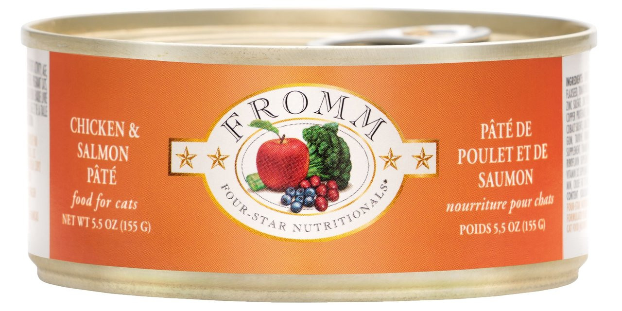 Fromm Four Star Chicken and Salmon Pate Canned Cat Food 5.5 Oz