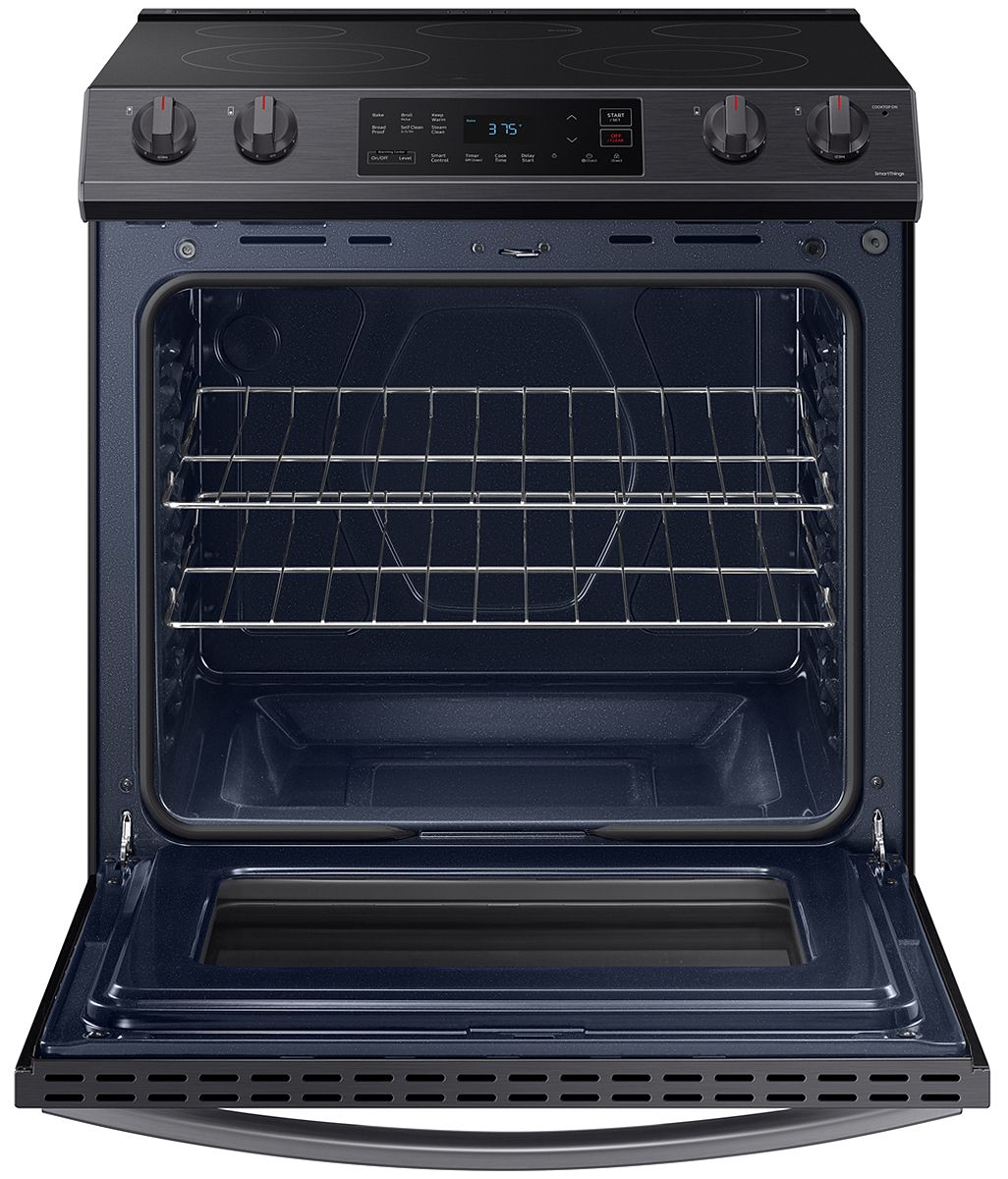  ADA 6.3 Cu. Ft. Fingerprint Resistant Black Stainless Steel Front Control Slide-In Electric Range