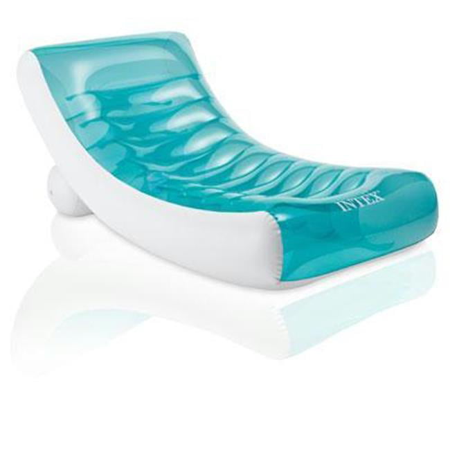 Intex Adult Transparent Blue  Inflatable Rockin' Lounge Swimming Pool Lounge Chair