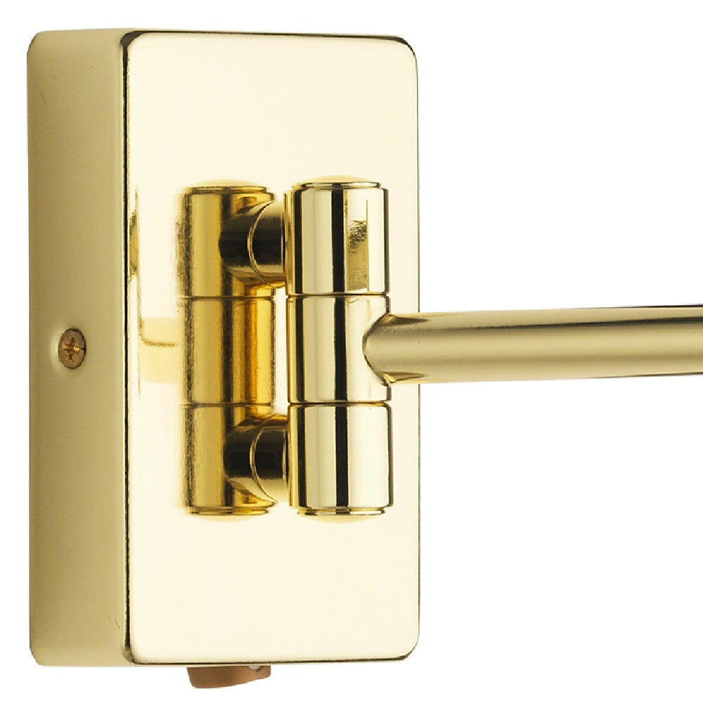 Britalia 220061 Polished Brass Vintage Switched Double Swing Arm Wall Light Bracket