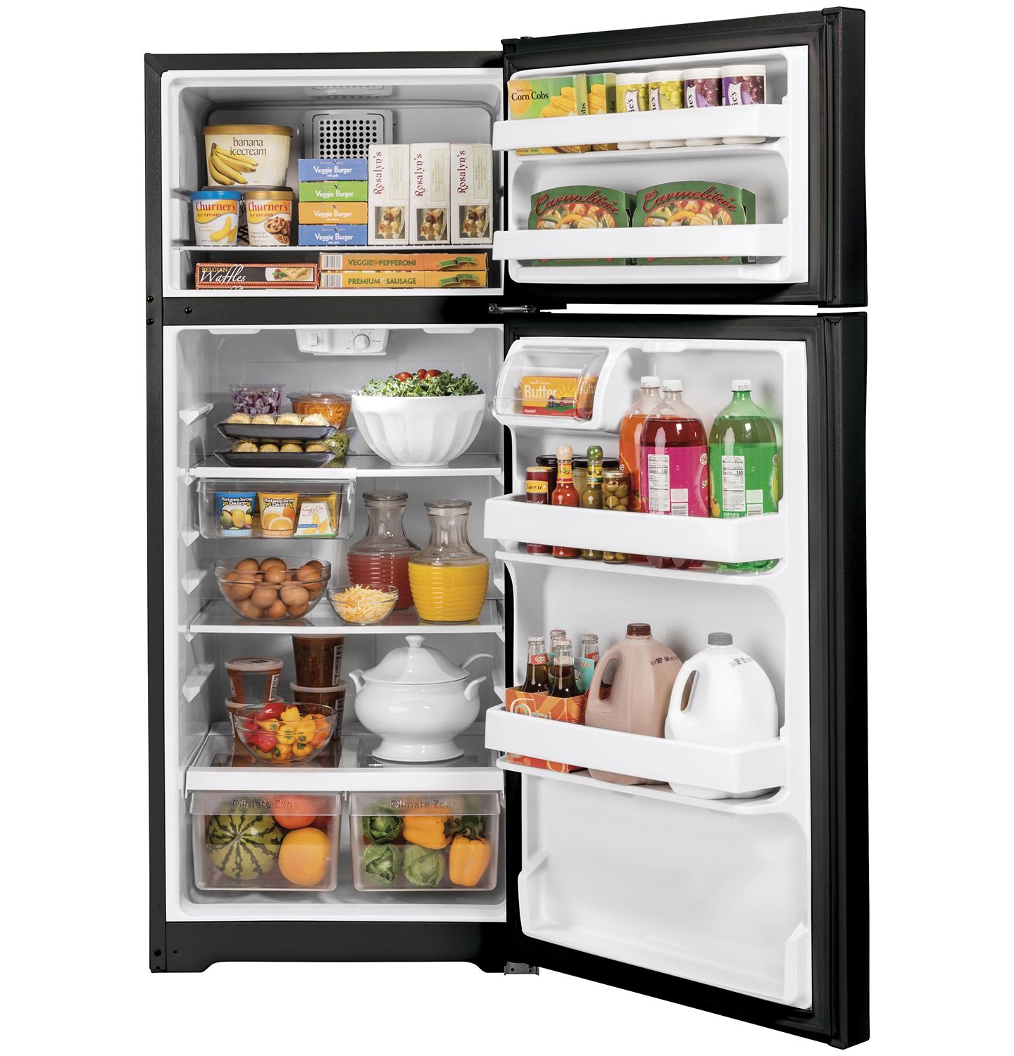 GE ADA ENERGY STAR 16.6 Cu. Ft. Black Top-Freezer Refrigerator