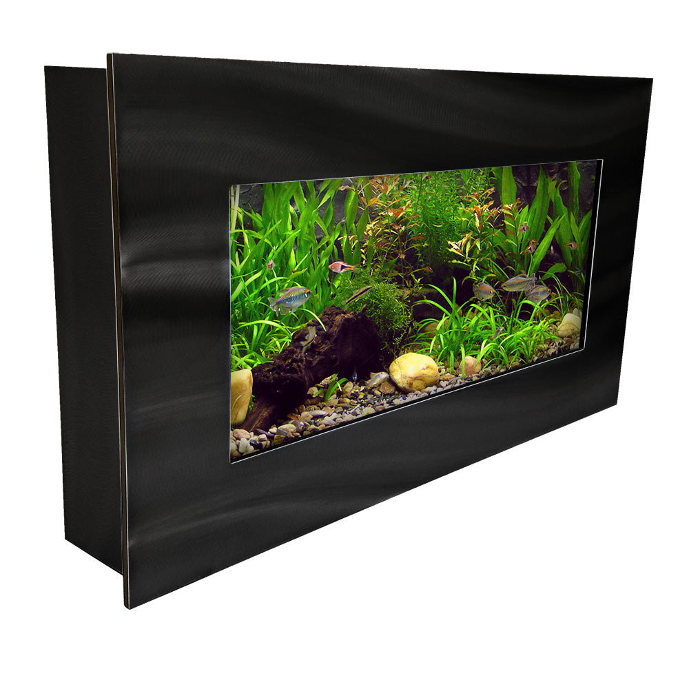 Aussie Aquariums 2.0 Wall Mounted Aquarium - View Brushed Black