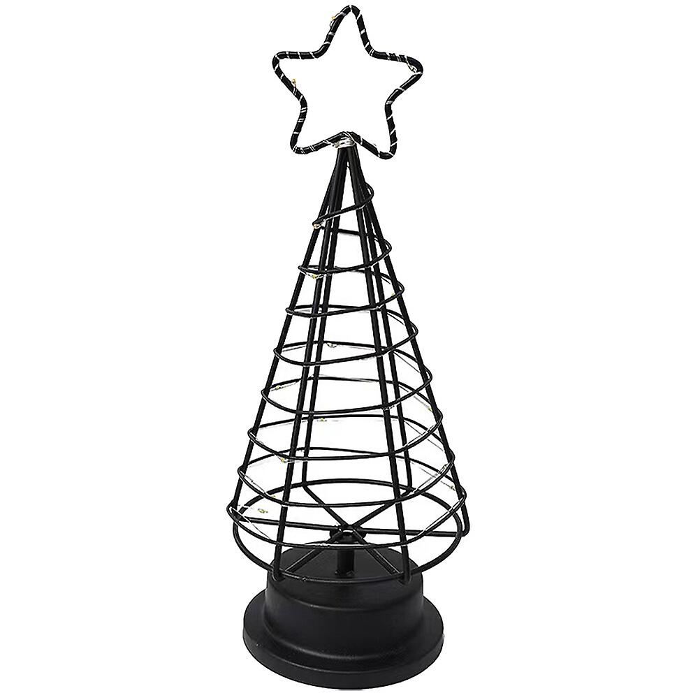 Christmas Tree Light Decorative Iron Xmas Tree Lamp Bedroom Table Decoration