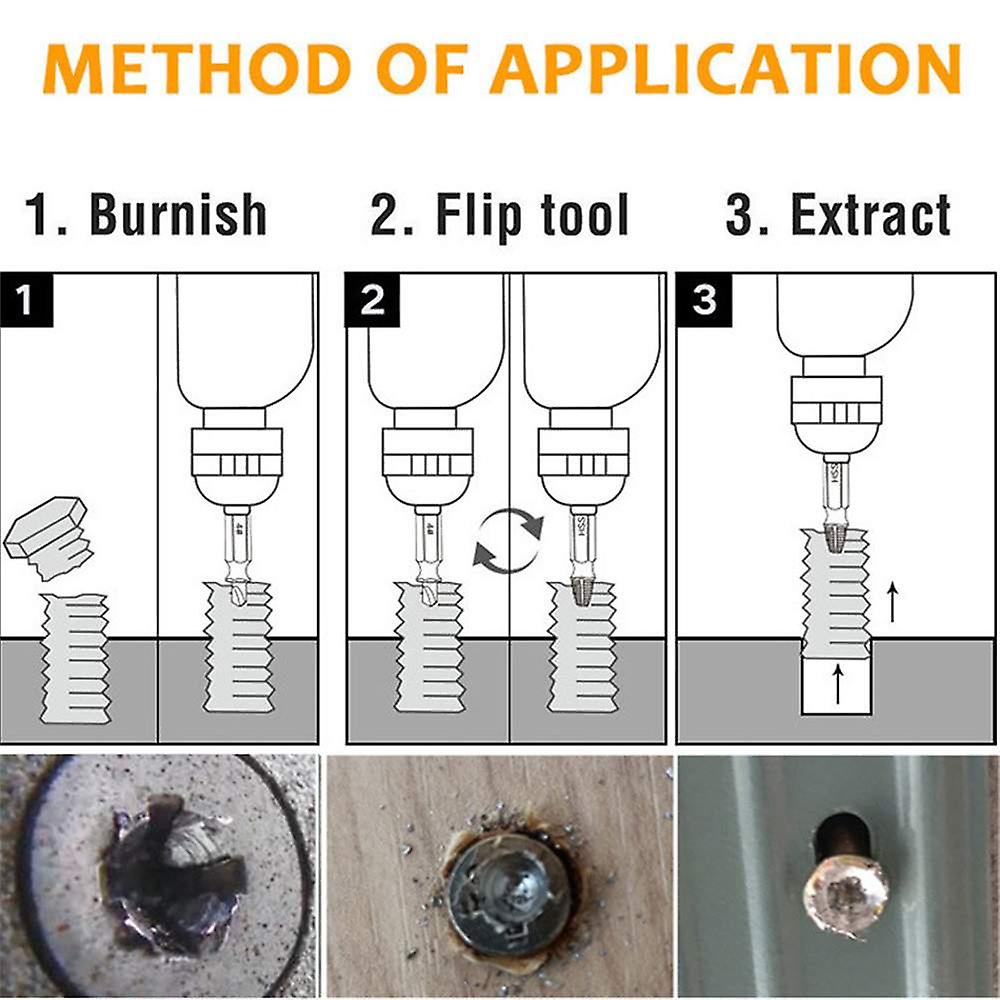 6pcs Material Damaged Screw Extractor Speed Out Drill Bits Tool Set Broken Bolt Remover Repair Tool Screws Extractor Demolition