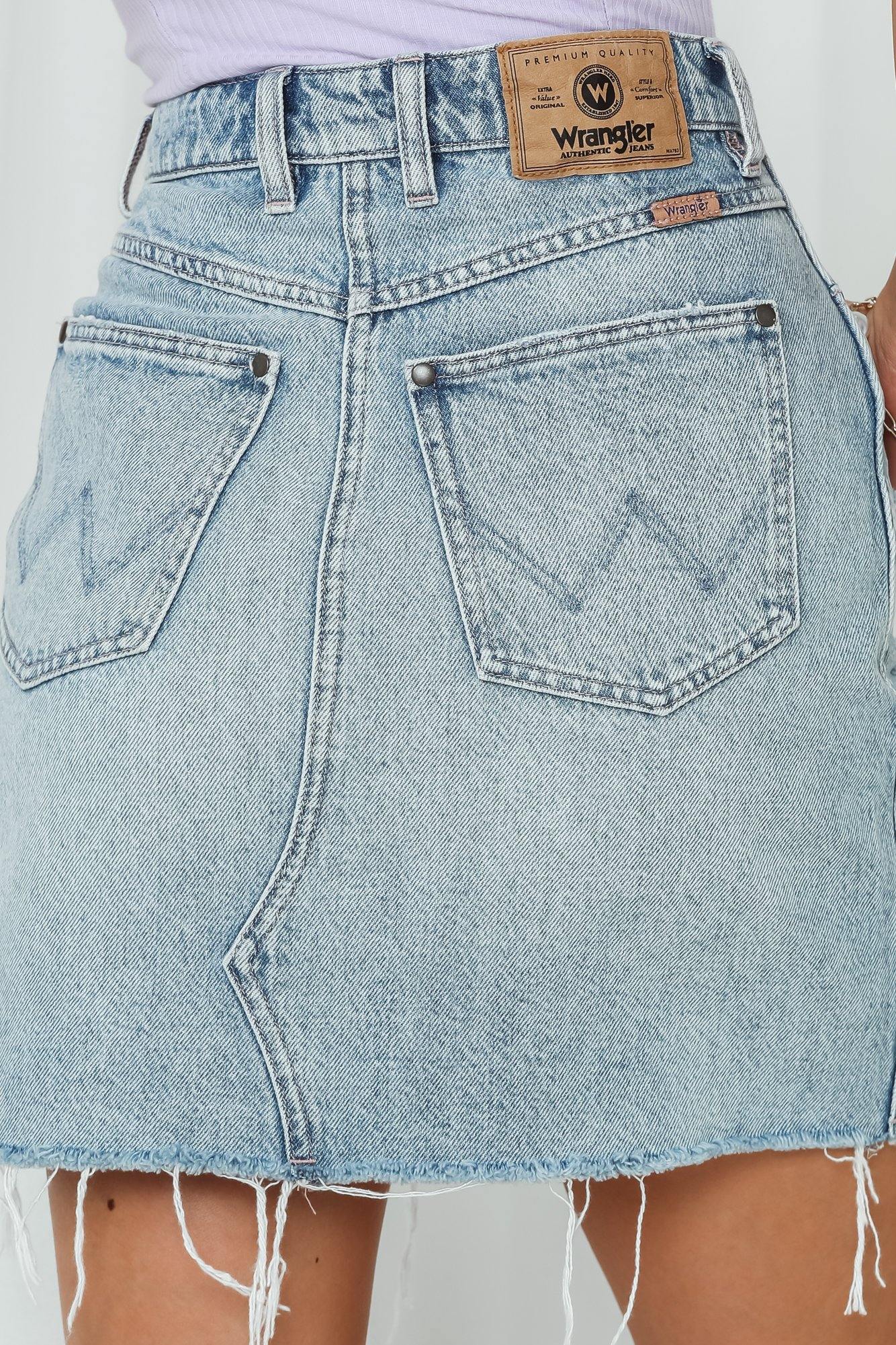 WRANGLER Hi Repair Mini Skirt Nevermind