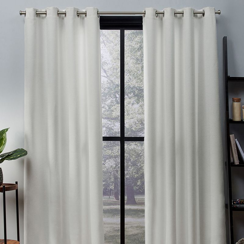 Exclusive Home 2-pack Oxford Textured Sateen Woven Blackout Window Curtains