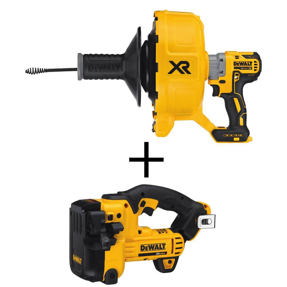 DW 20V MAX Cordless Brushless Drain Snake and Cordless Threaded Rod Cutter DCD200BW350B