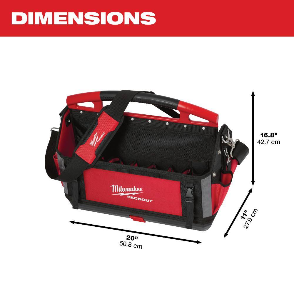 MW PACKOUT 20 in. Tote and 4-Piece Precision Screwdriver Set (5-Piece) 48-22-2604-48-22-8320