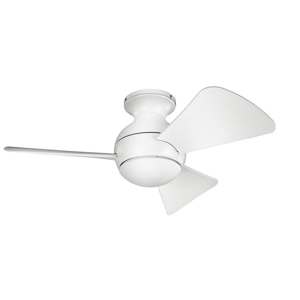 Ceiling Fan with Light Kit 11 inches Tall By 34 inches Wide-Satin Black Finish Bailey Street Home 147-Bel-4187195