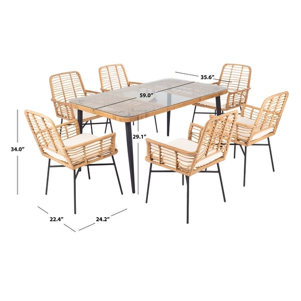 SAFAVIEH Outdoor Beson 7Piece Dining Set