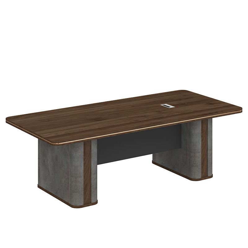 JAGGER Boardroom/ Meeting Table 240cm - Walnut & Grey