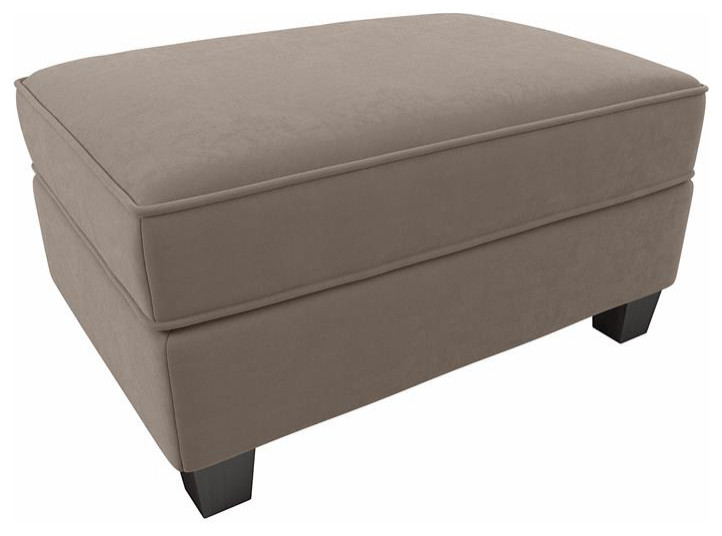 Stockton Storage Ottoman in Dark Gray Microsuede   Transitional   Footstools And Ottomans   by Homesquare  Houzz