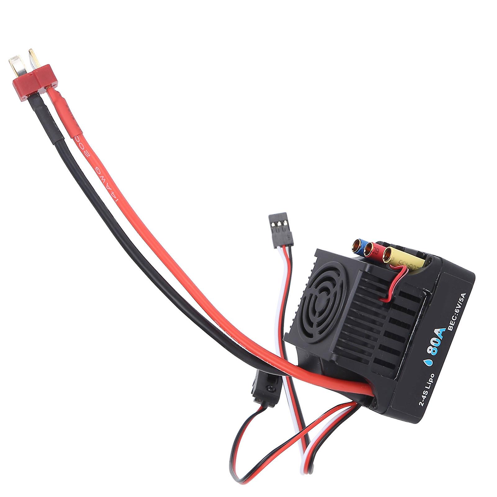 Rc 80a Brushless Waterproof Esc Electronic Speed Controller For 1/8 Rc Car Upgrade Parts