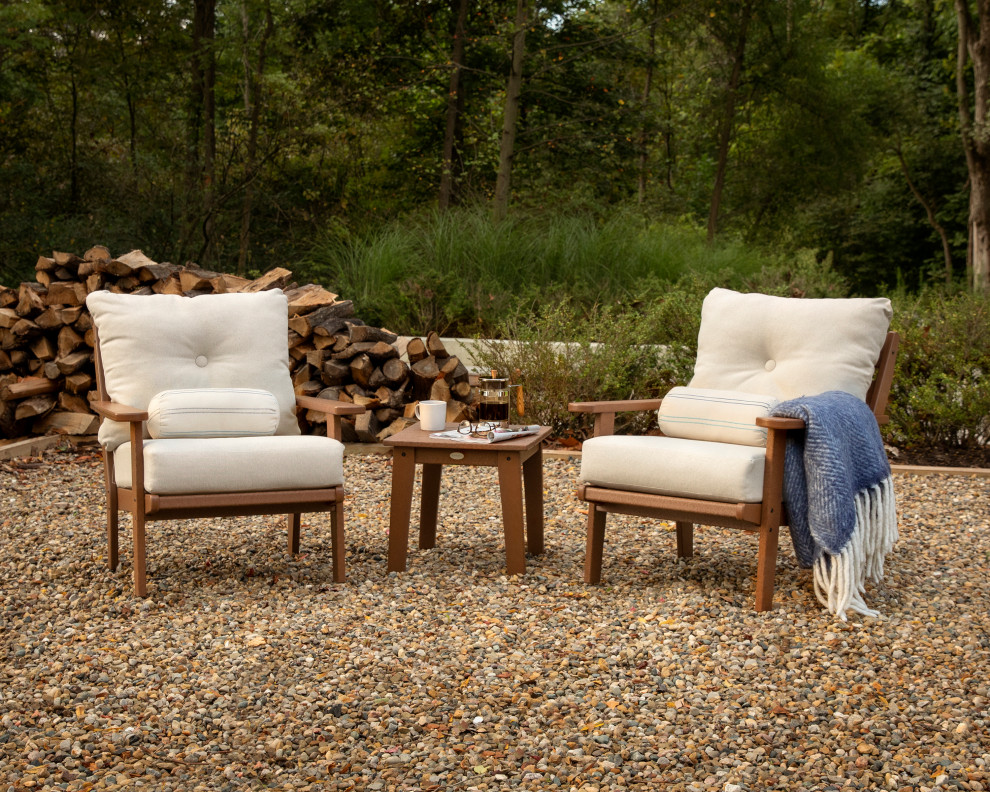 POLYWOOD Lakeside 3 Piece Deep Seating Chair Set   Transitional   Outdoor Lounge Sets   by POLYWOOD  Houzz