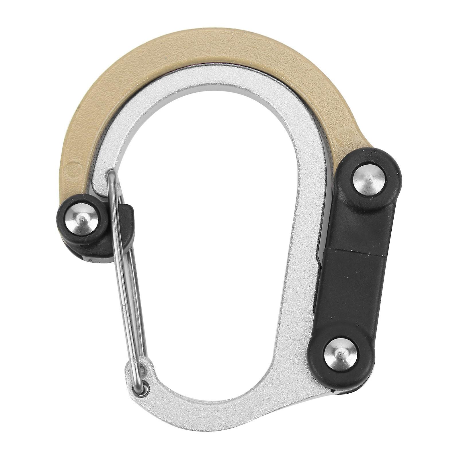 Outdoor Aluminum Alloy Carabiner Clip And Hook Mini For Travel/luggage/small Bagskhaki