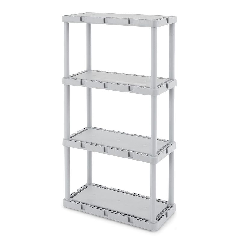 Gracious Living Knect-A-Shelf Fixed Height 4 Shelf Light Duty Storage System