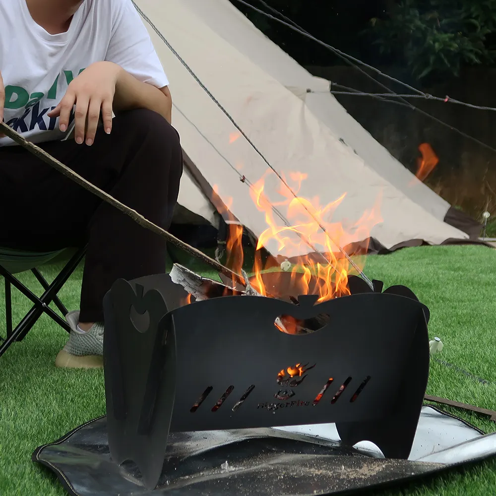 Portable camping fire pits wood burning outdoor for Camping Outdoor Heating Bonfire and Picnic