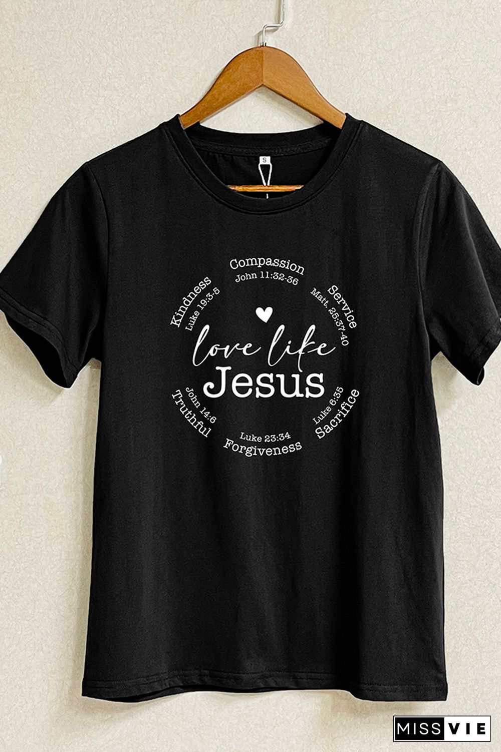 Love Like Jesus Short Sleeve Graphic Tee Wholesale