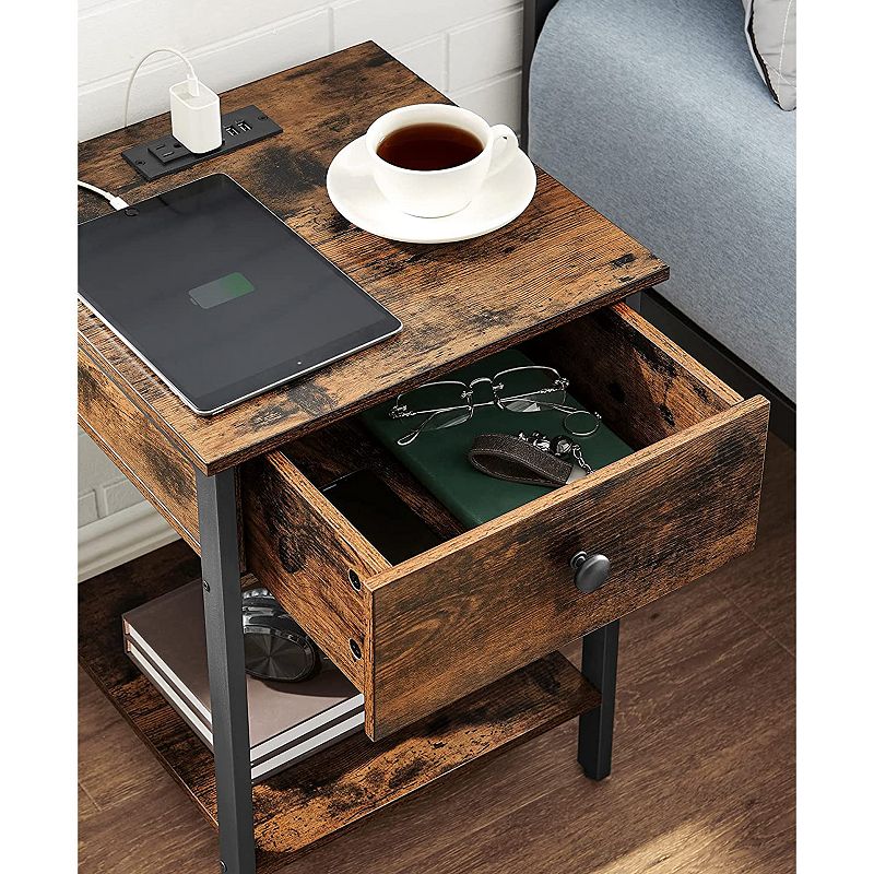 Nightstand with Charging Outlets