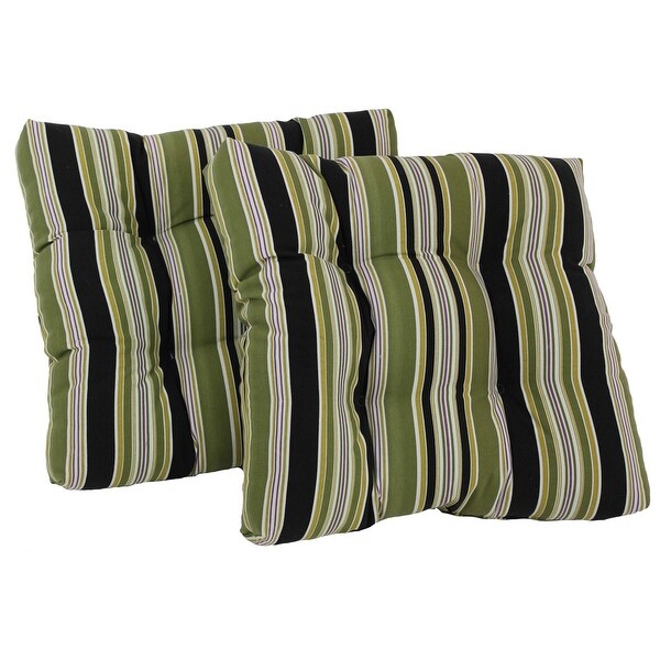 19-inch Square Tufted Indoor/Outdoor Chair Cushions (Set of 2)