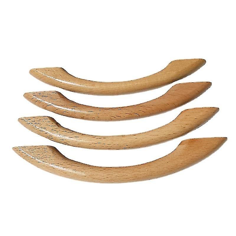 8pcs Beech Wood Bridge Shape Screw Hole Space 96mm Cabinet Handle Pulls