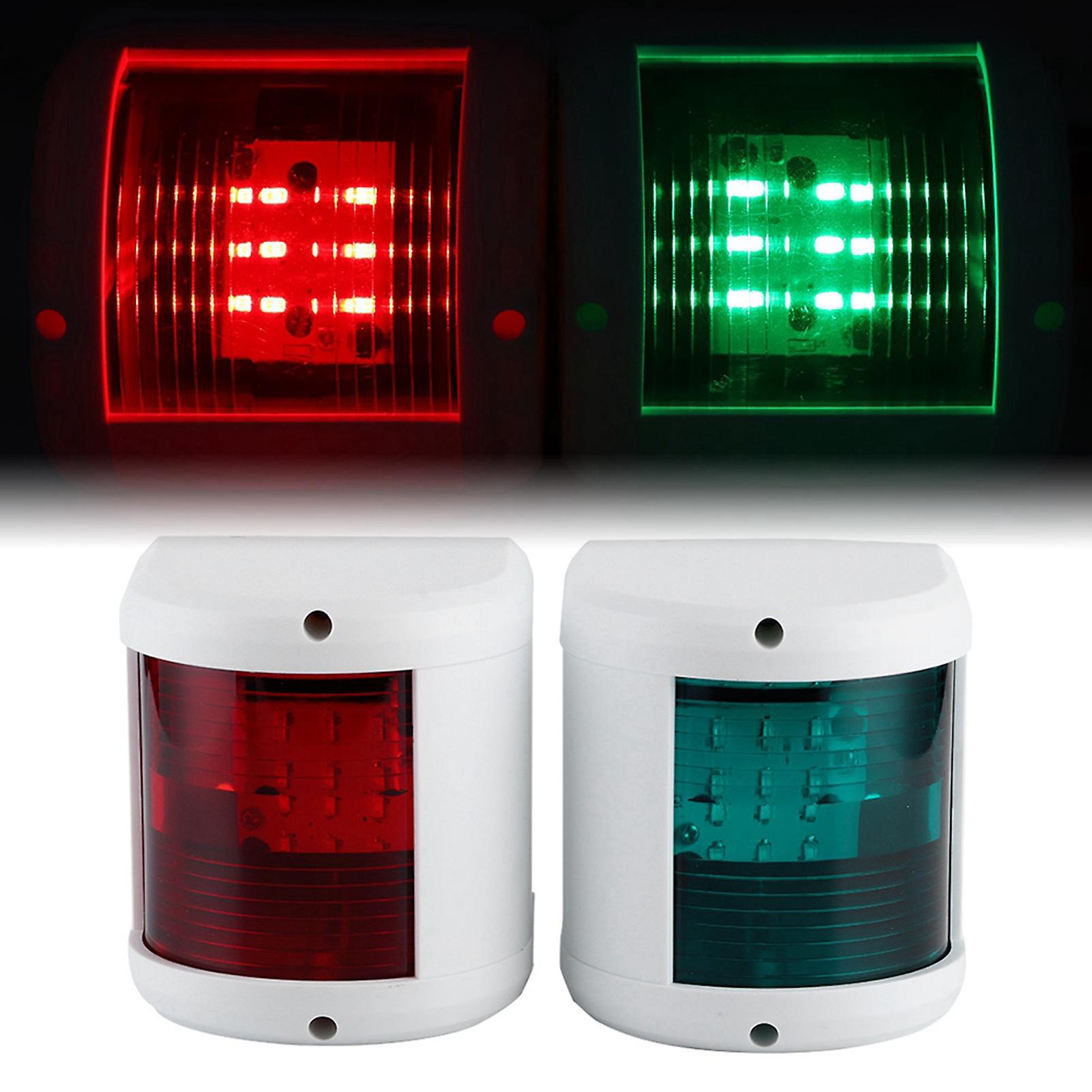 12v24v Led Navigation Signal Light Left Red Right Green Ip66 Waterproof Lamp White Shell For Yacht Boat