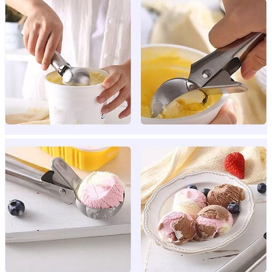 Stainless Steel Easy Trigger Ice Cream Scoop