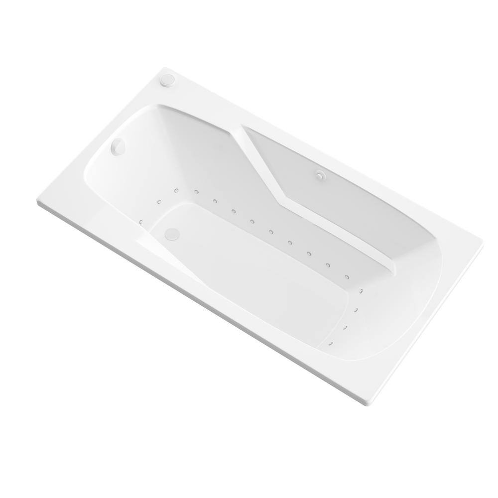 Universal Tubs Coral 59 in. Rectangular Drop-in Air Bath Tub in White HD3660EAR