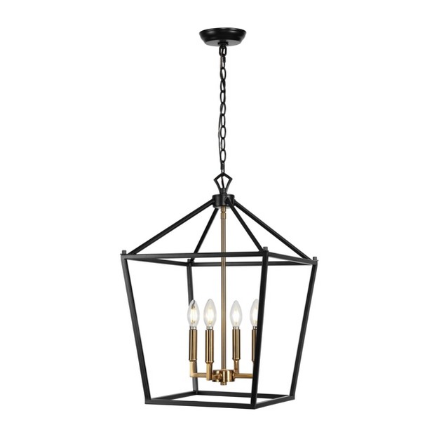 Metal Pagoda Lantern Pendant includes Led Light Bulb Jonathan Y