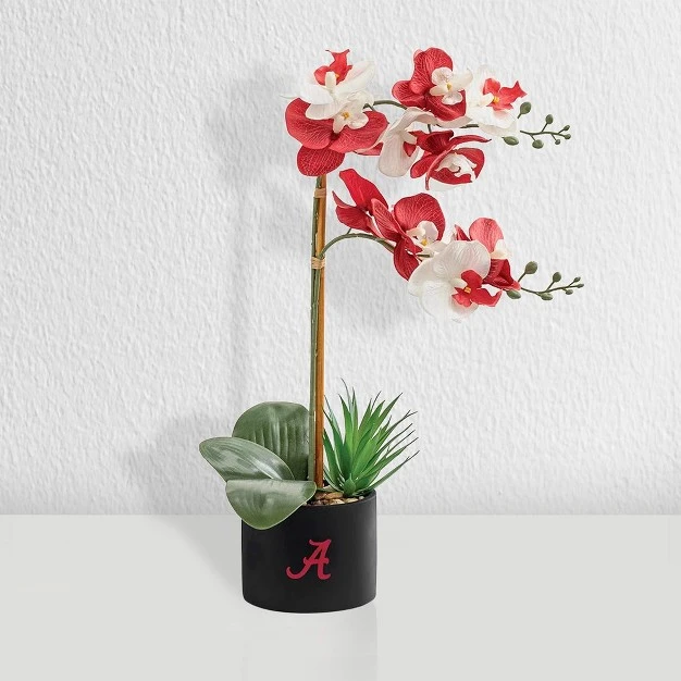 Forever Leaf Alabama State Faux Orchid， Indoor Artificial Plant For Home Decor