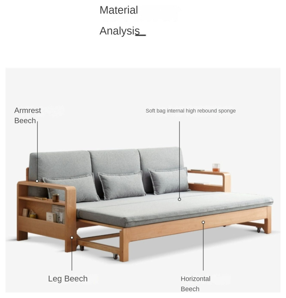 Oak  Beech Solid Wood Sleeper Sofa   Contemporary   Sleeper Sofas   by GVAwood  Houzz