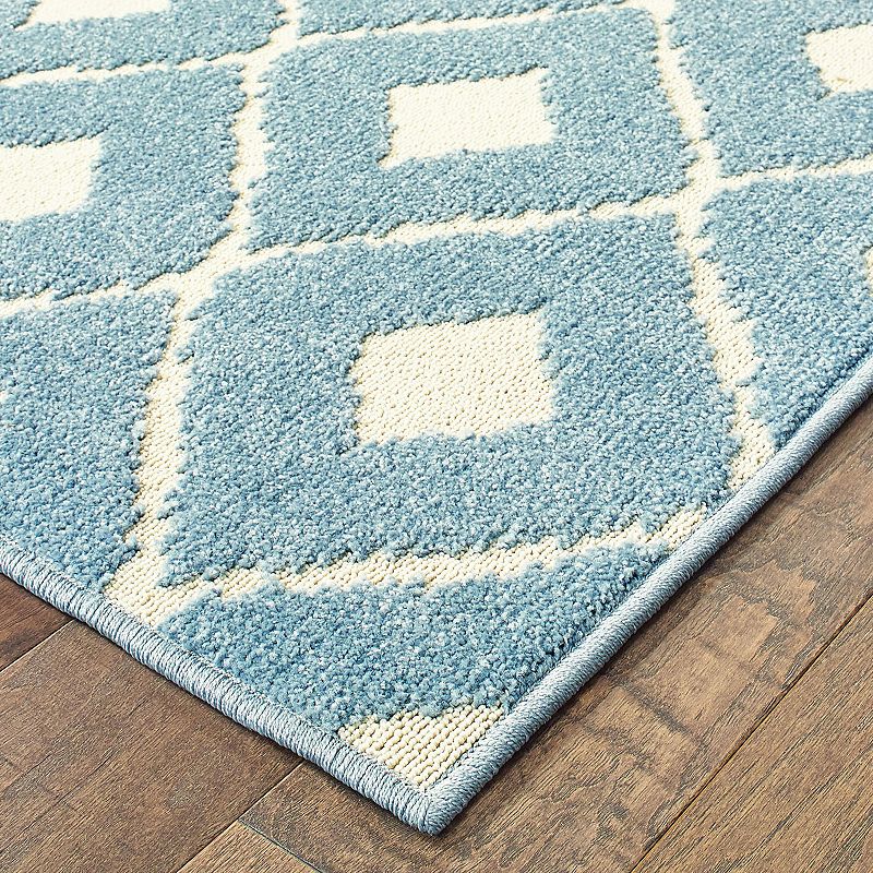 StyleHaven Belize Diamond Ikat Lattice Indoor Outdoor Rug