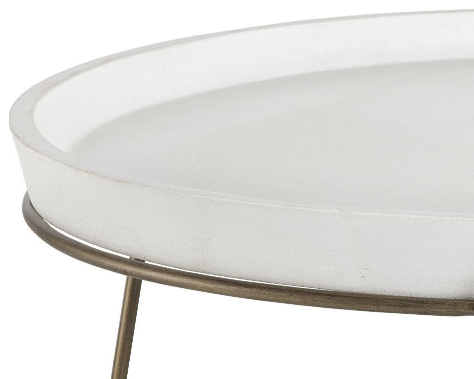 Sunpan MIXT Remy Coffee Table   Antique Brass   Ivory   Contemporary   Coffee Tables   by Unlimited Furniture Group  Houzz