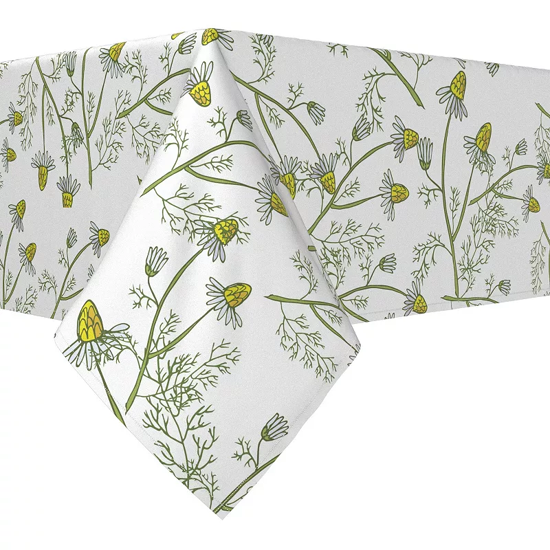 Rectangular Tablecloth， 100% Cotton， 52x84， Natures Flowers