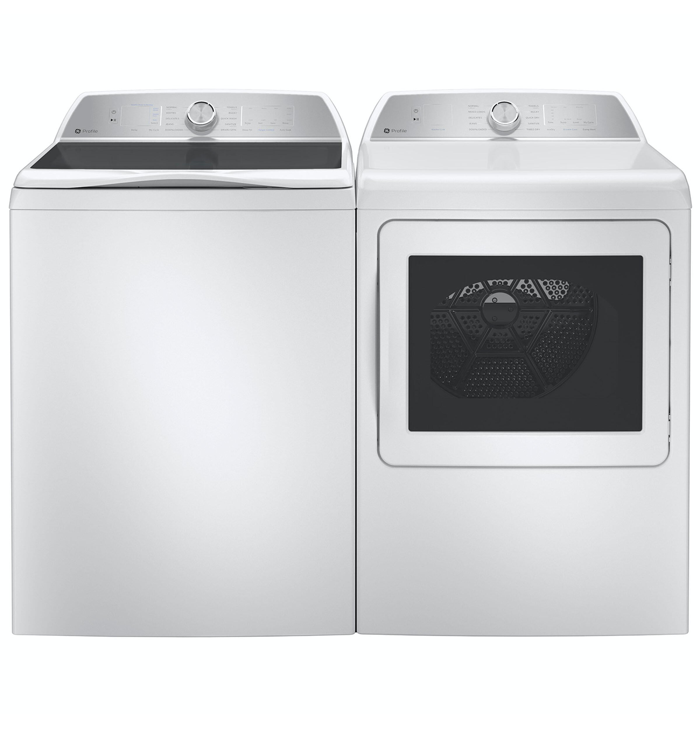 Ge Appliances PTD60EBSRWS Ge Profile™ 7.4 Cu. Ft. Capacity Aluminized Alloy Drum Electric Dryer With Sanitize Cycle And Sensor Dry