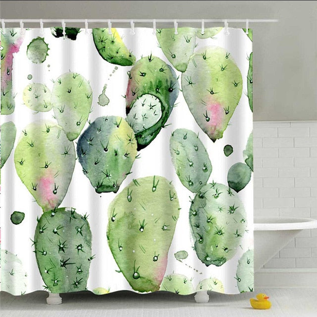 Sea Turtle Print Waterproof Shower Curtain Polyester Fabric Bath Curtain Octopus Washable Home Bath Decor Curtains With 12 Hooks