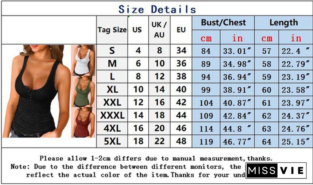 Ladies Cotton Slim Fit Vest Sleeveless Tank Tops Women's Casual Summer Tops V-neck Button Up Shirts Solid Color Off Shoulder Tops