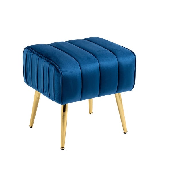 Modern Tufted Barrel Chair Ottoman Set for Living Room， Bedroom