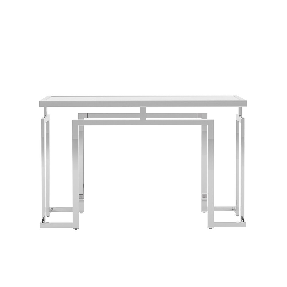 Pelmont Contemporary 52 inch Glass Top Sofa Table by Furniture of America