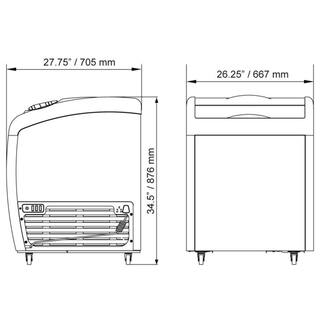 Ancaster Food Equipment 160 L. 5.6 cu. Ft. Capacity Glass Top Novelty Ice Cream Portable Freezer XS-160YX