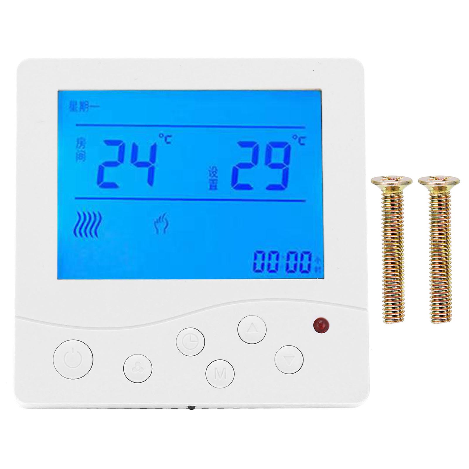 Fancoil Central Airconditioning Thermostat Intelligent Lcd Temperature Controllerthermostat Switch Ac220v