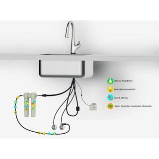 Glacier Bay Eagleton Single-Handle Pull-Down Sprayer Kitchen Faucet With Filtration in Stainless Steel HD67540-1008D2