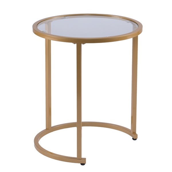 SEI Furniture Grant Gold Glam 2-piece Nesting Side Table Set