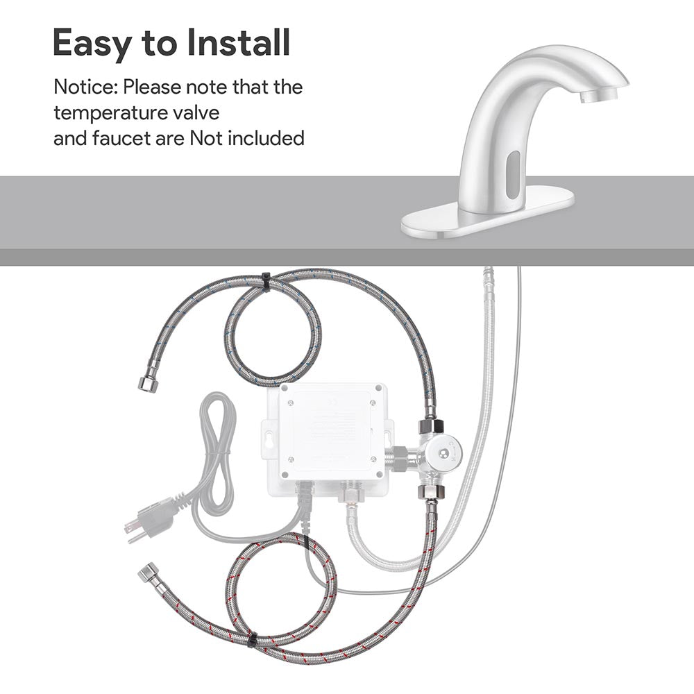 Aquaterior Faucet Supply Lines 3/8 in. Comp x 1/2 in.x 28 in.