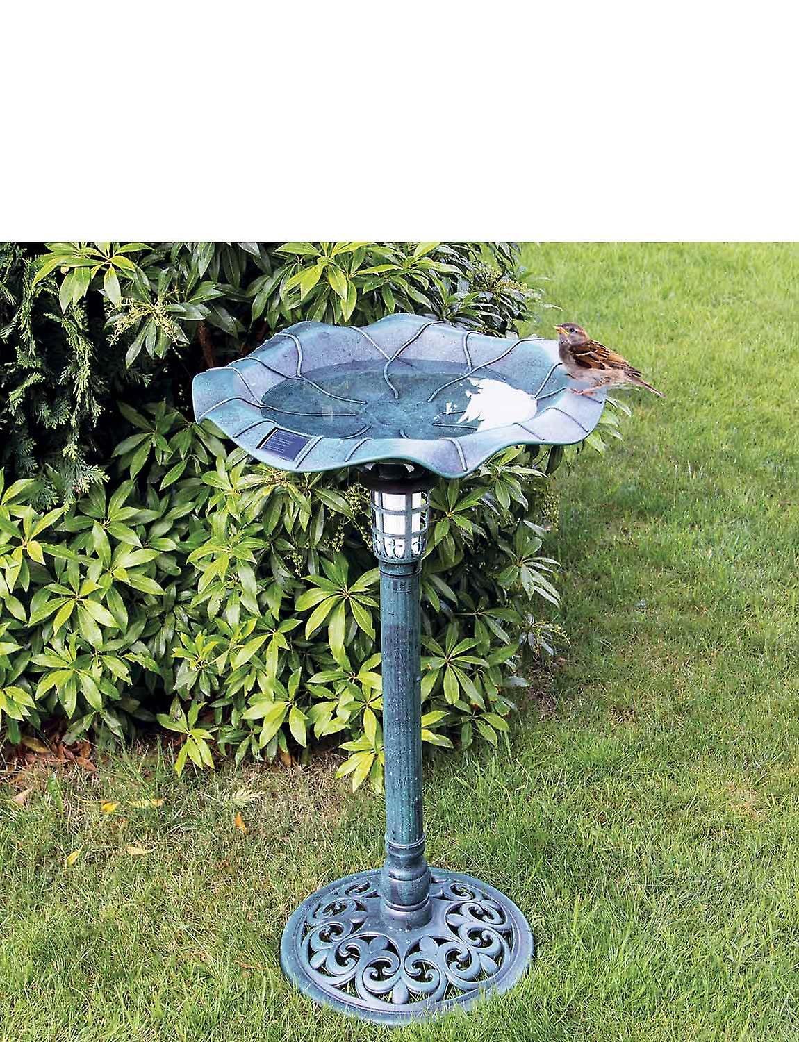 GardenKraft | Quality | Solar Lighted Bird Bath