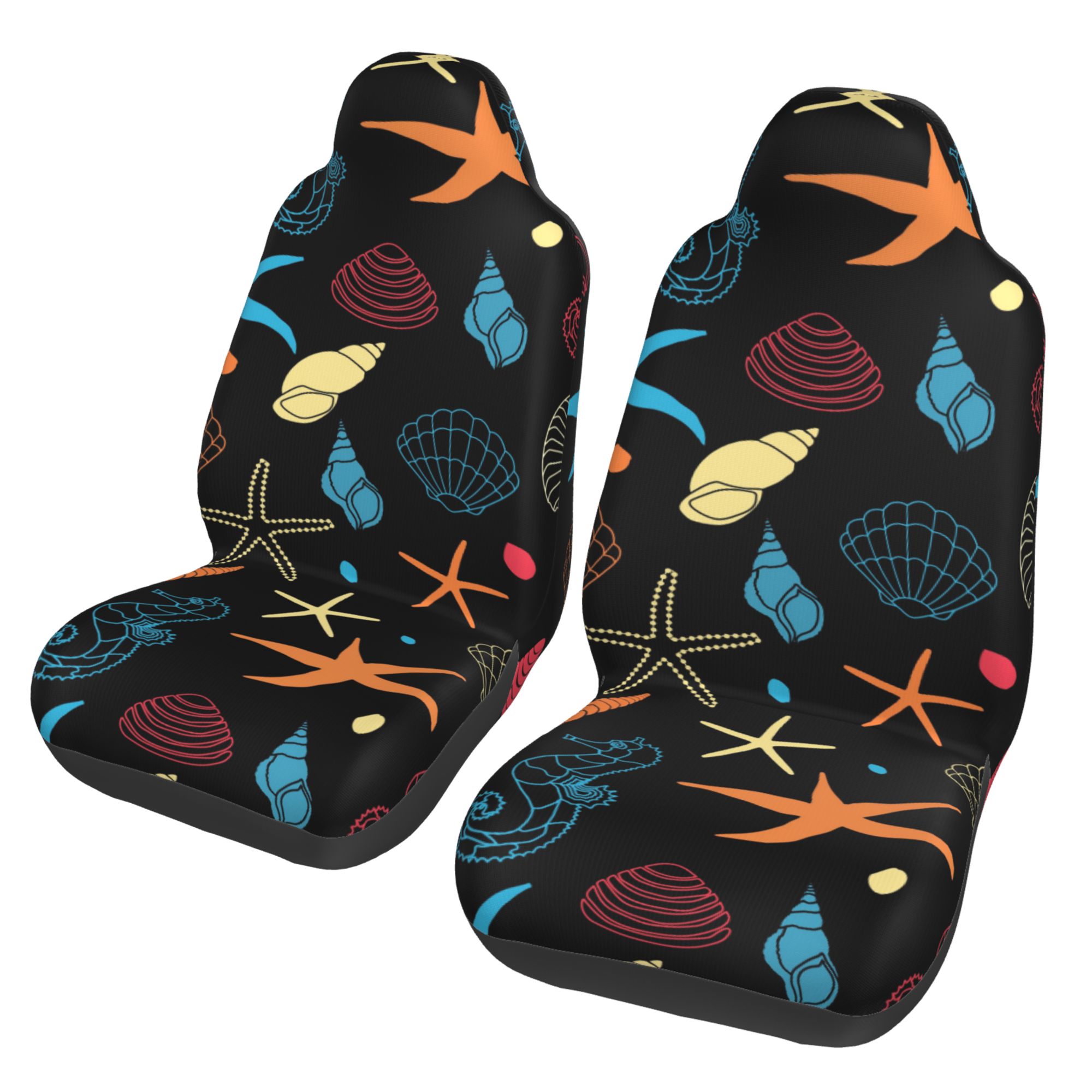 ZICANCN Car Seat Cover Seahorse Starfish Car Front Seat Covers Protectors ， Automotive Seat Covers for Cars Trucks Suv