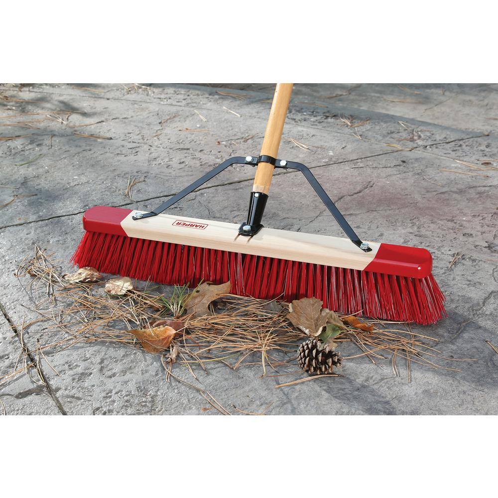 Harper 24 in. Easy to Assemble Outdoor Push Broom 7324P1